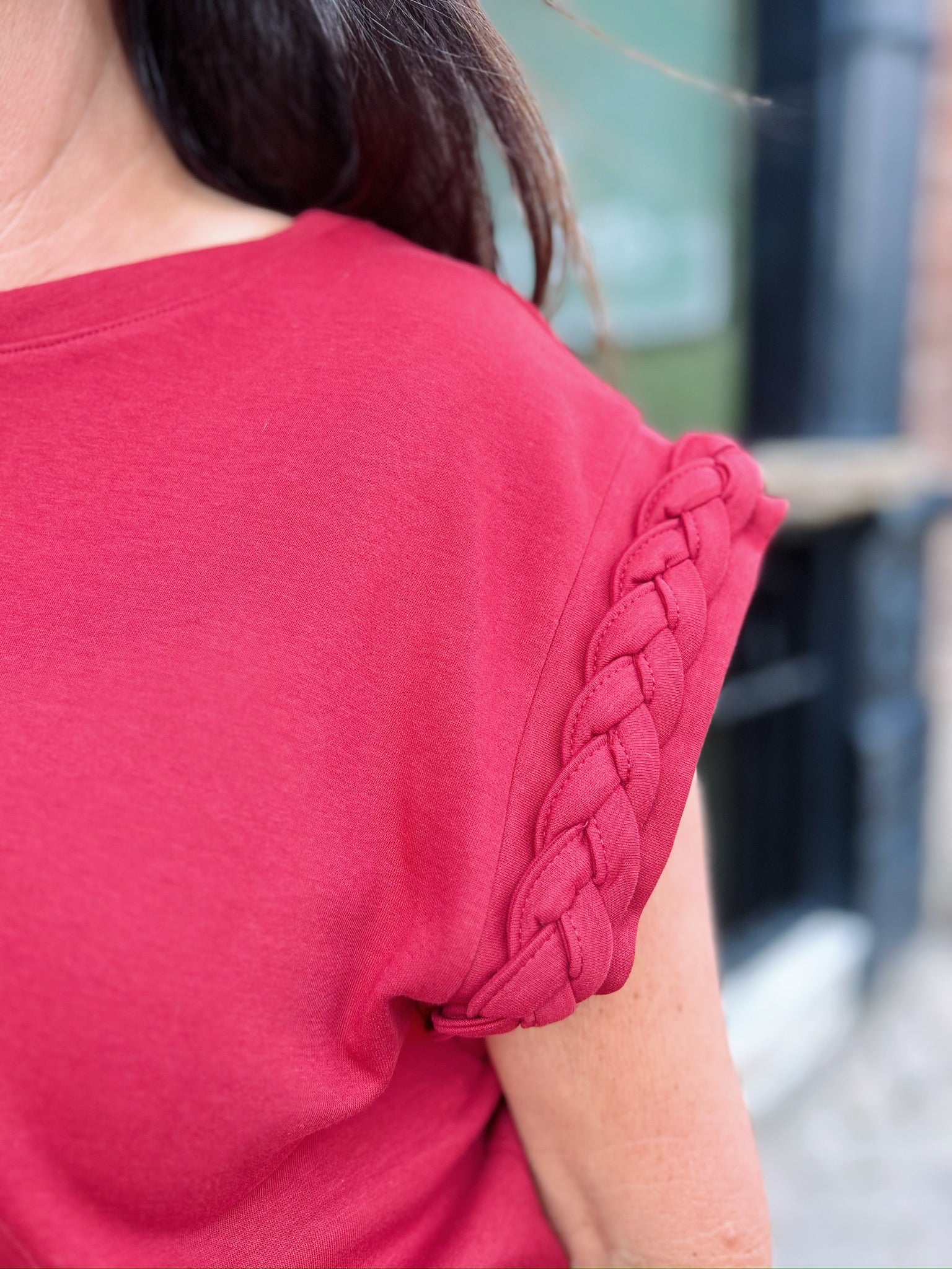 Braided Cap Sleeve Top