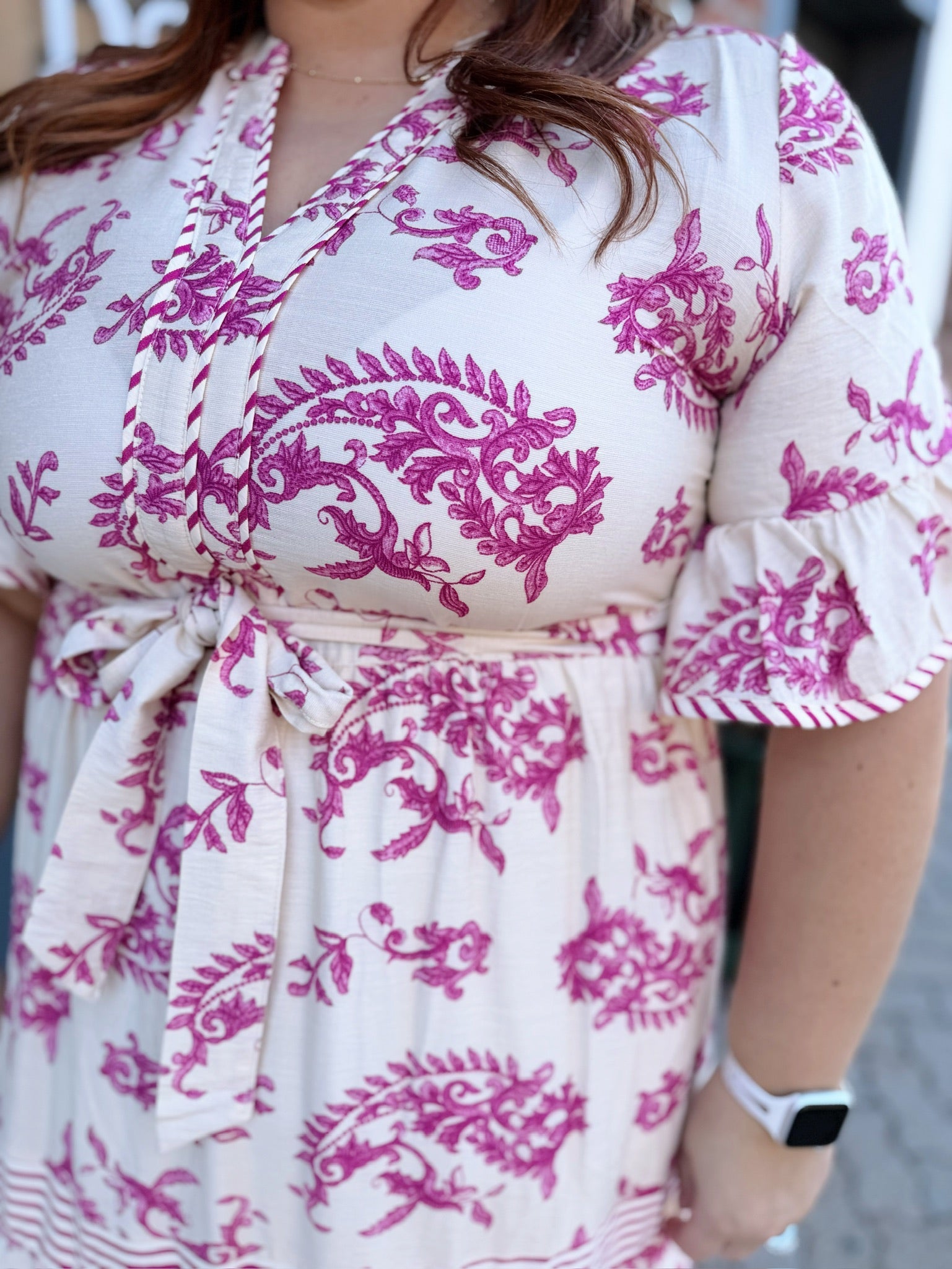 Curvy Short Ruffle Sleeve Tiered Maxi Dress