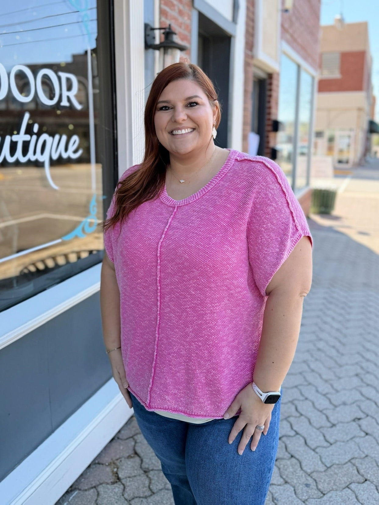 Curvy Out Seam Sleeveless top