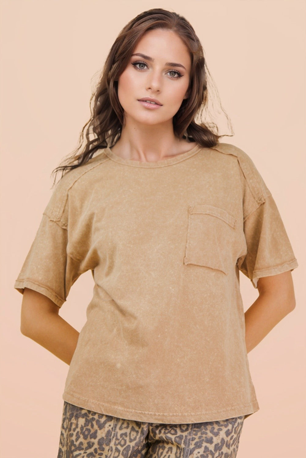 Mineral Wash Basic Pocket Tee