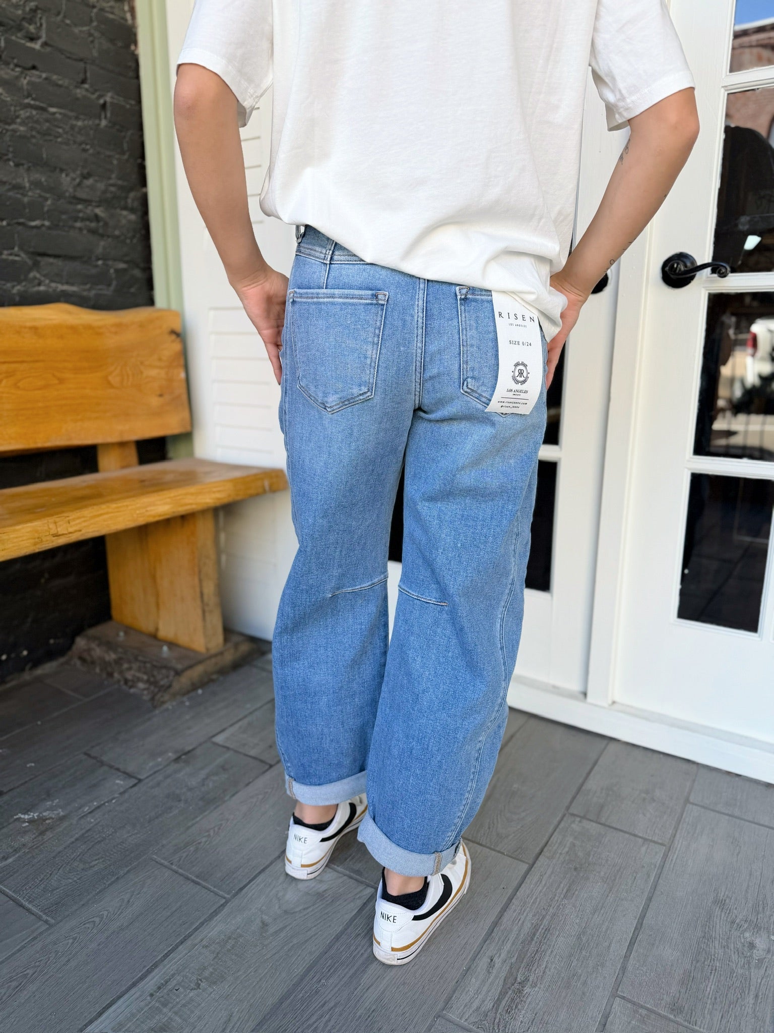 Kylee's Slouchy Barrel Double Button Jean