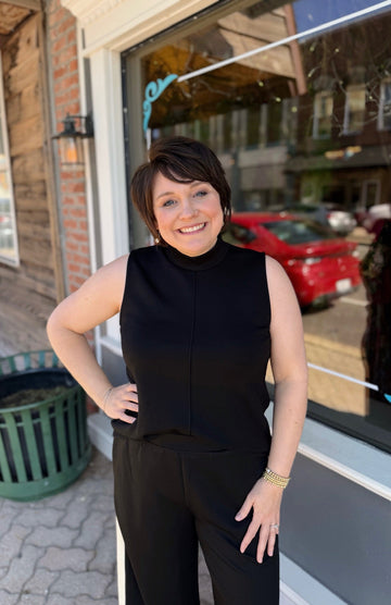 Black Modal Sleeveless Top