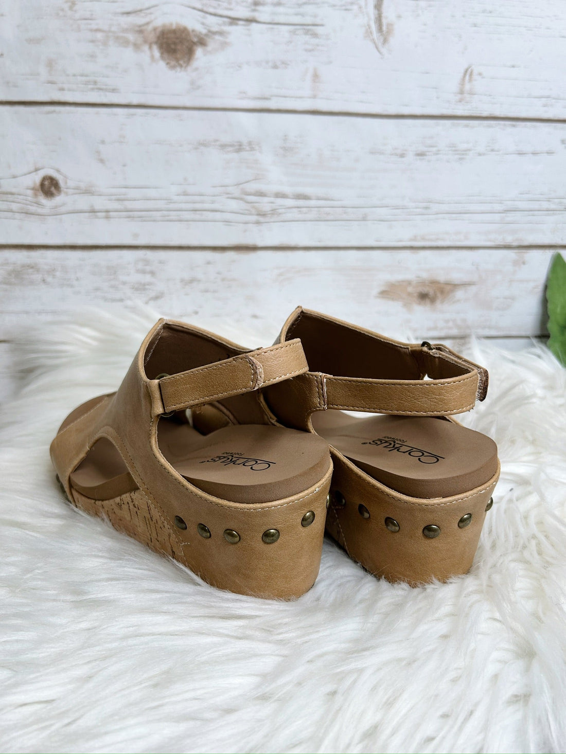 Caramel Carley's Cork Wedges