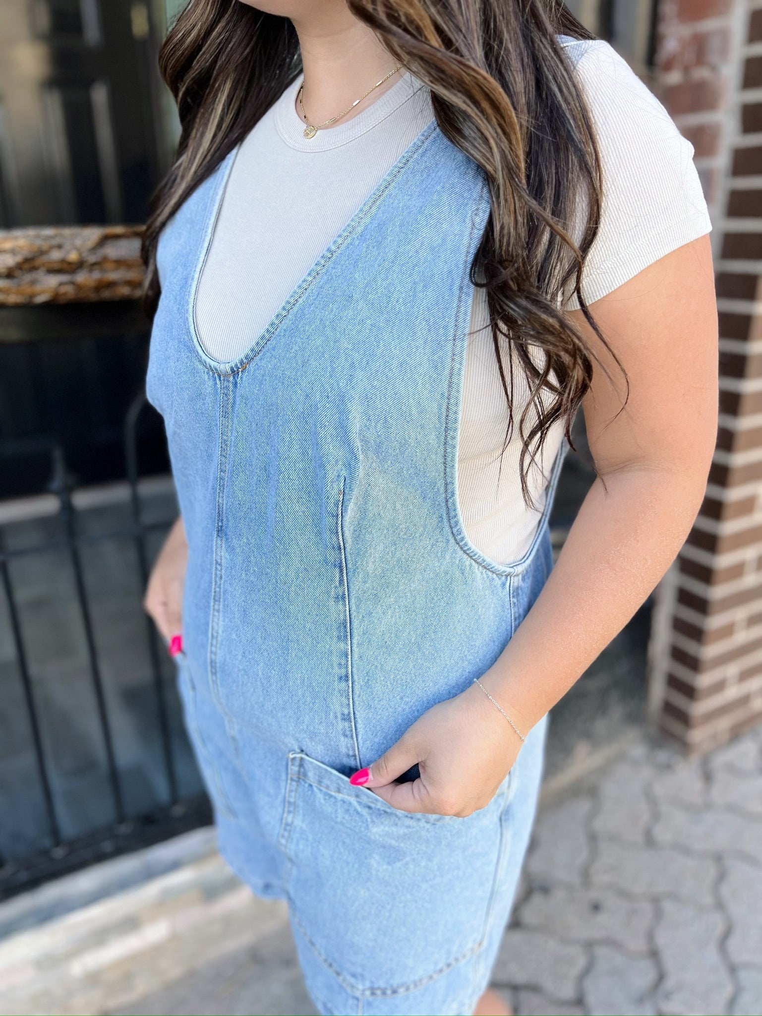 Denim Vintage Wash Overalls