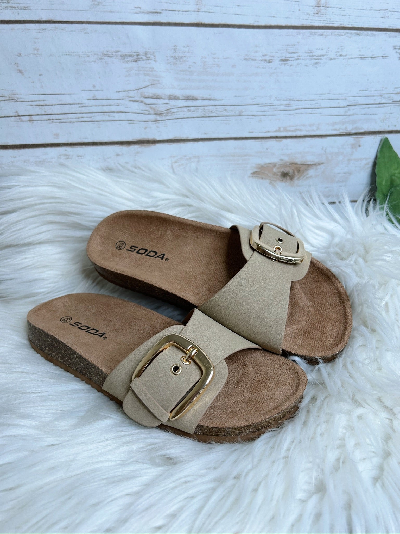 Lizzy's Tan One Strap Sandals