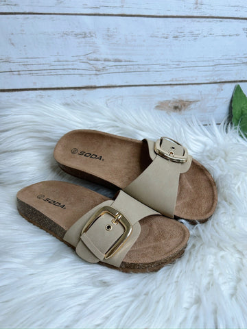 Lizzy's Tan One Strap Sandals