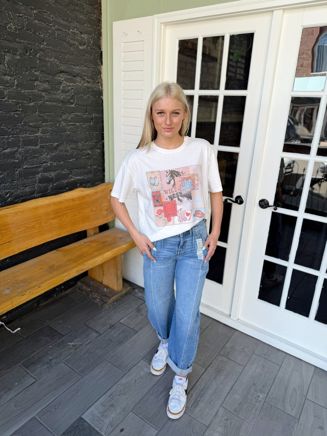 Kylee's Slouchy Barrel Double Button Jean