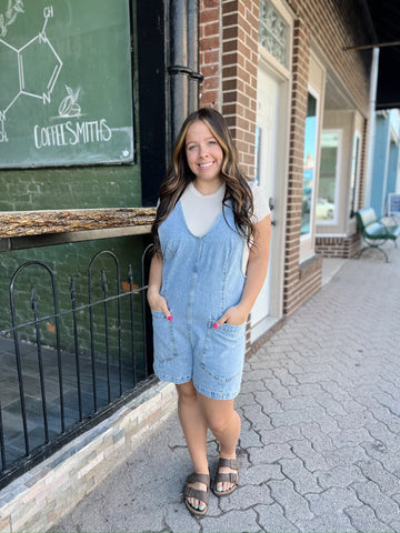 Denim Vintage Wash Overalls