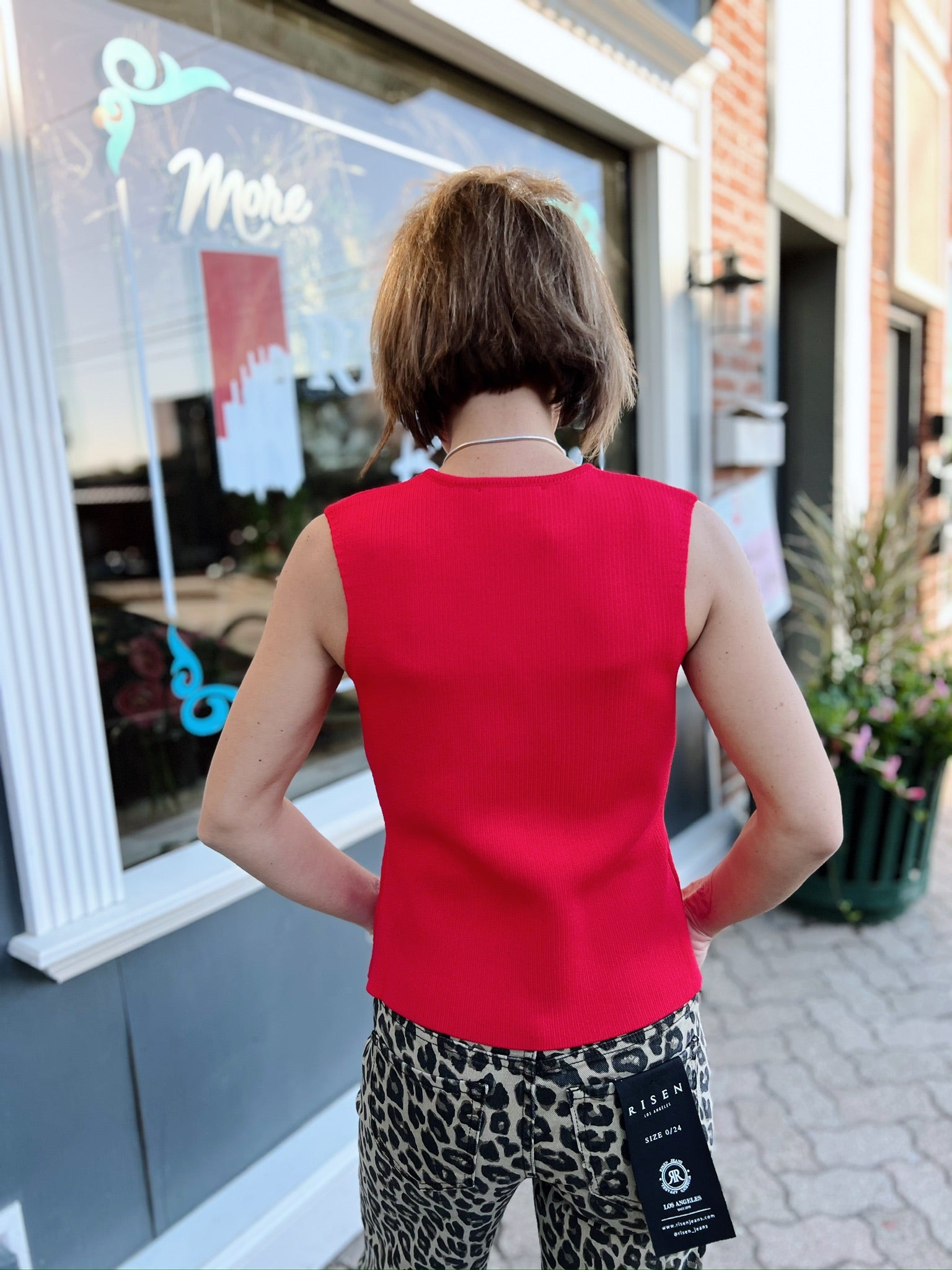 Sleeveless Gold Button Knit Sweater Vest