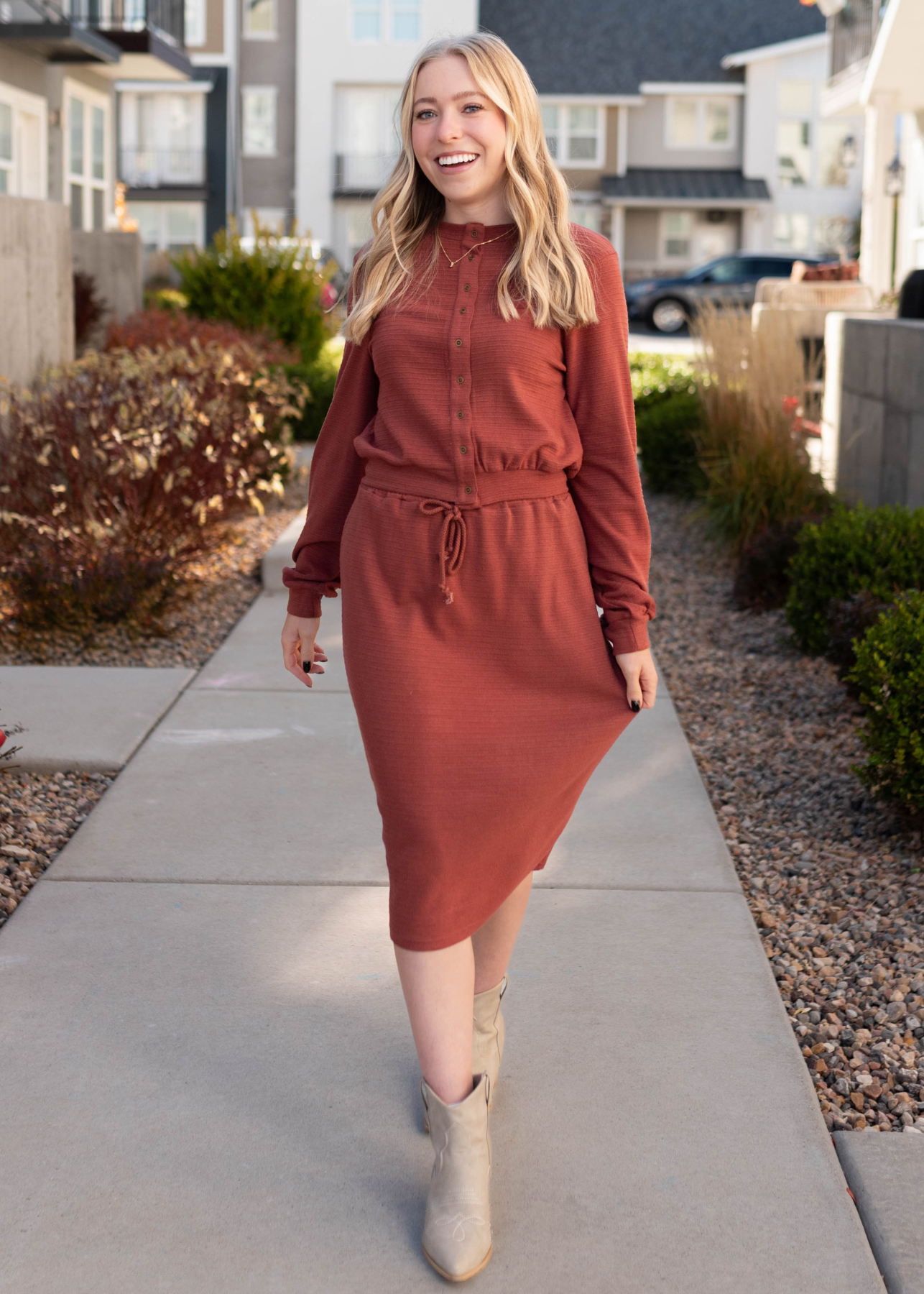 Maggie Burnt Sienna Cardigan