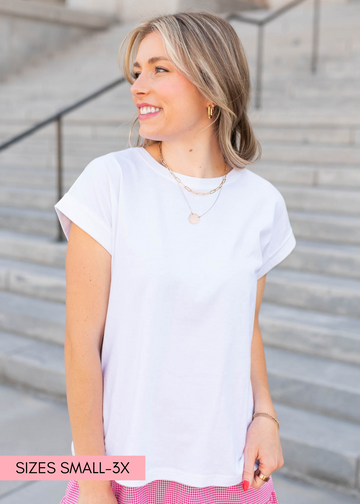 Astra White Tee