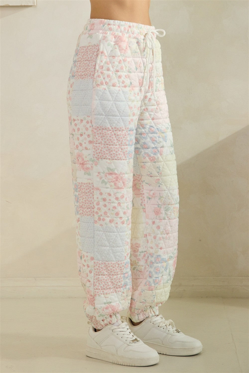 Pastel Quilted Floral Pants