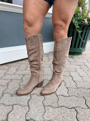 Whitney's Brown Suede Slouchy Boot