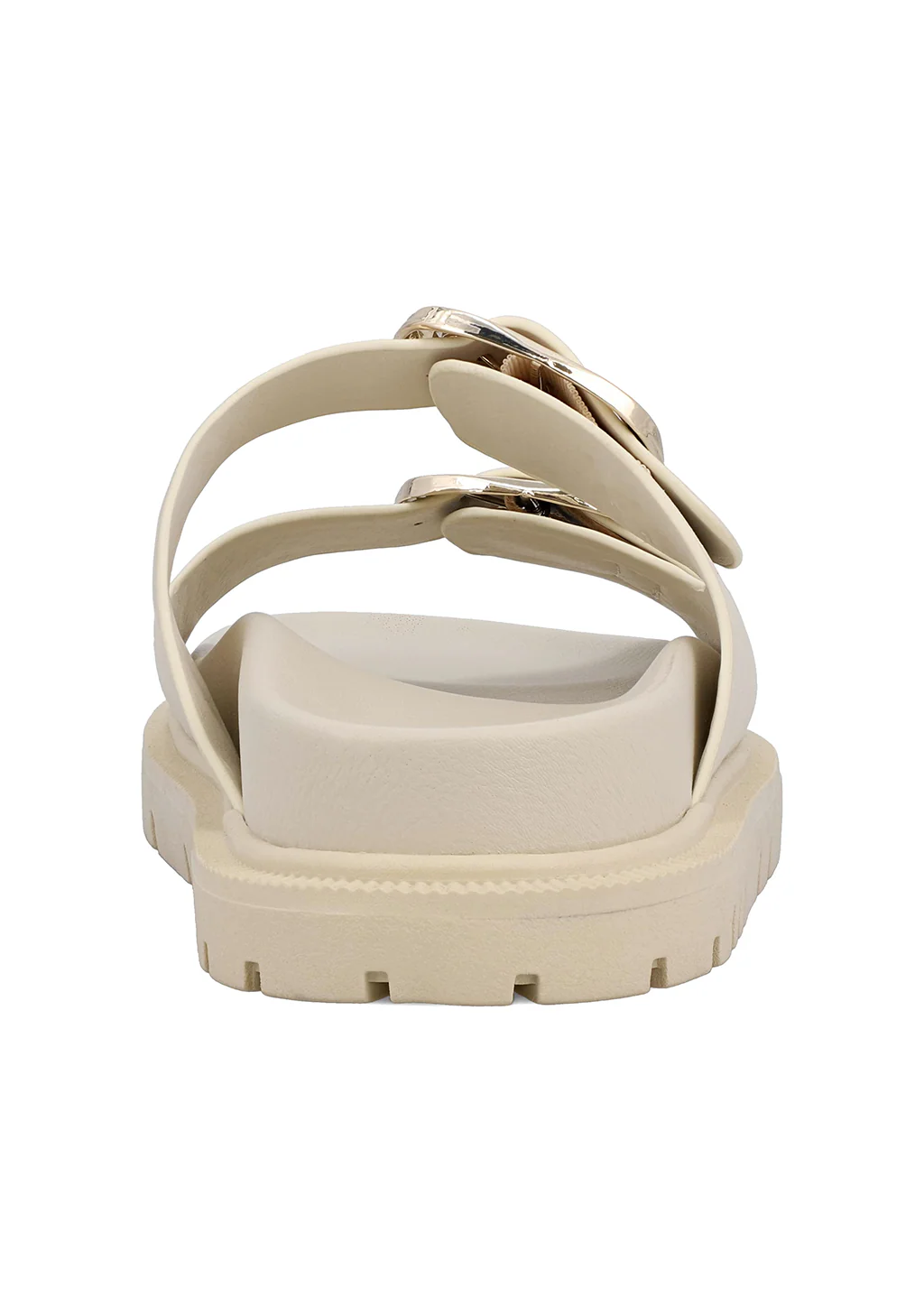 Rosa's Dual Strap Gold Buckle Sandals