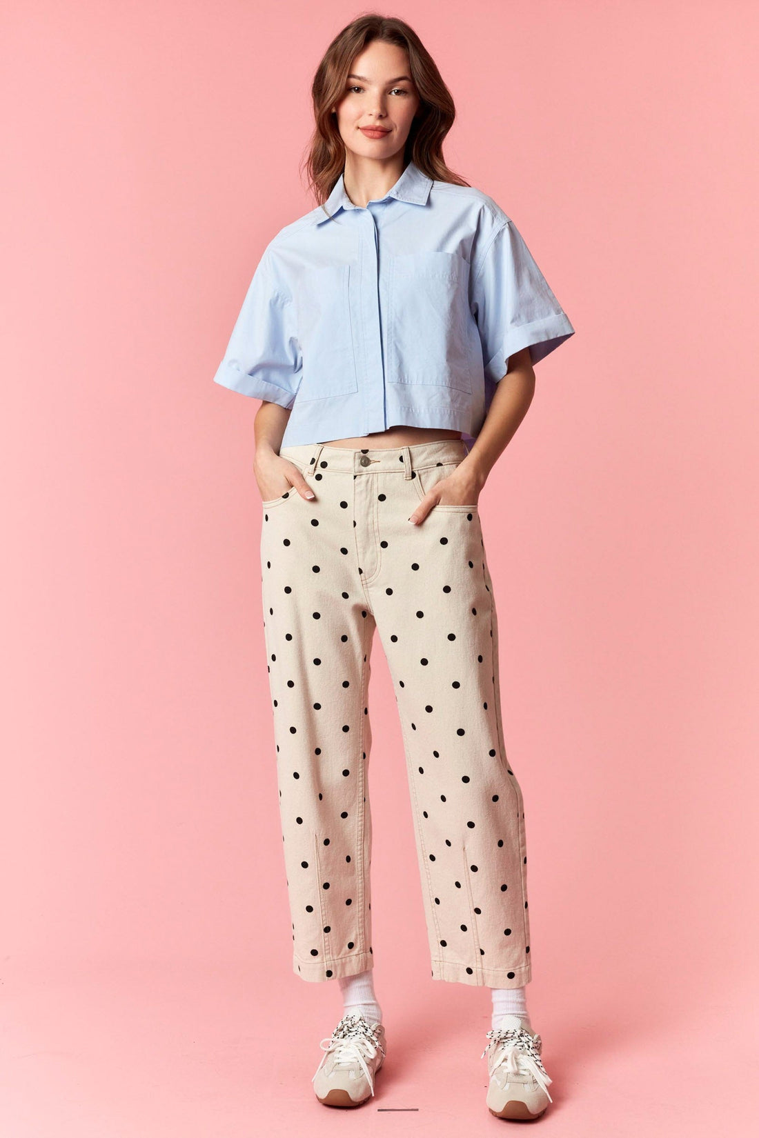 Black and Ivory Polka Dot Pants