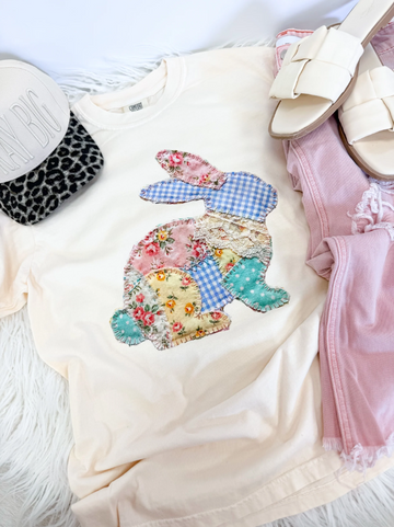 Ivory Patchwork Bunny Shirt