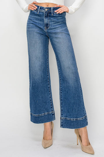 Vivienne's High Rise Crop Wide Leg Jeans