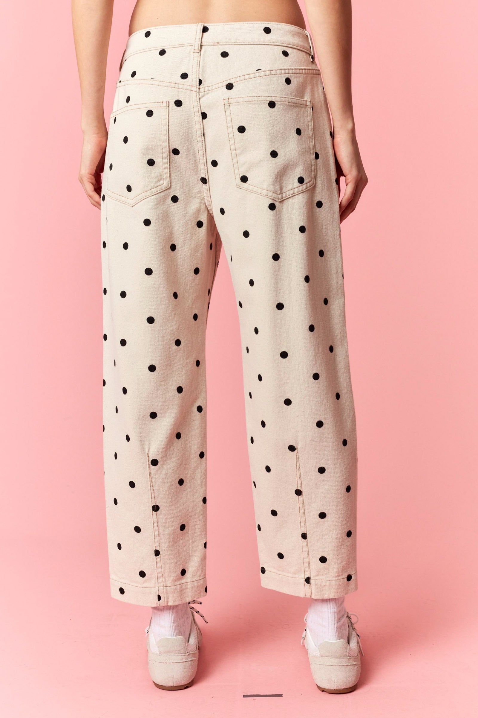 Black and Ivory Polka Dot Pants