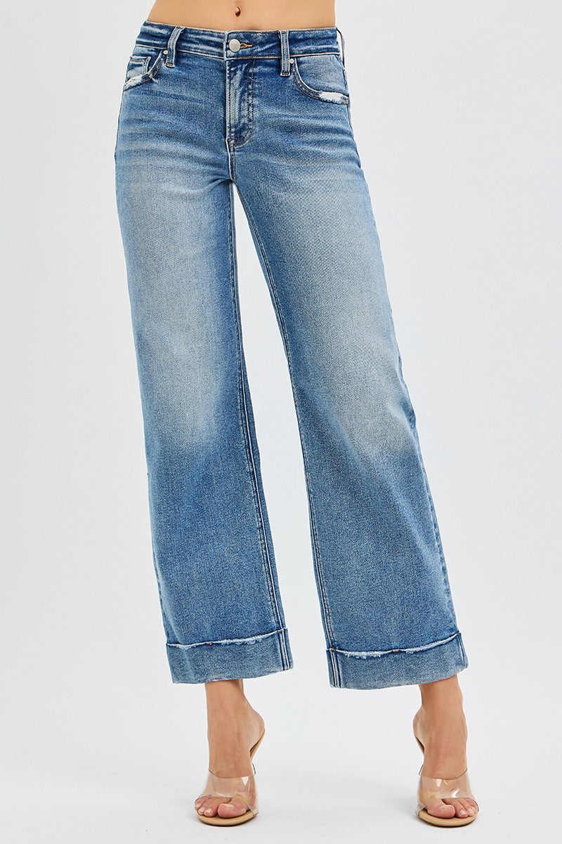 Curvy Caitlyn's Mid Rise Cuffed Jeans