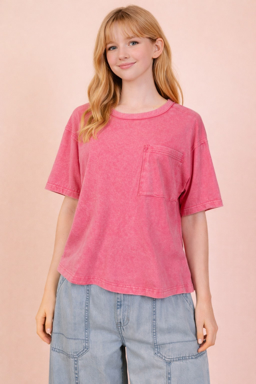 Mineral Wash Basic Pocket Tee