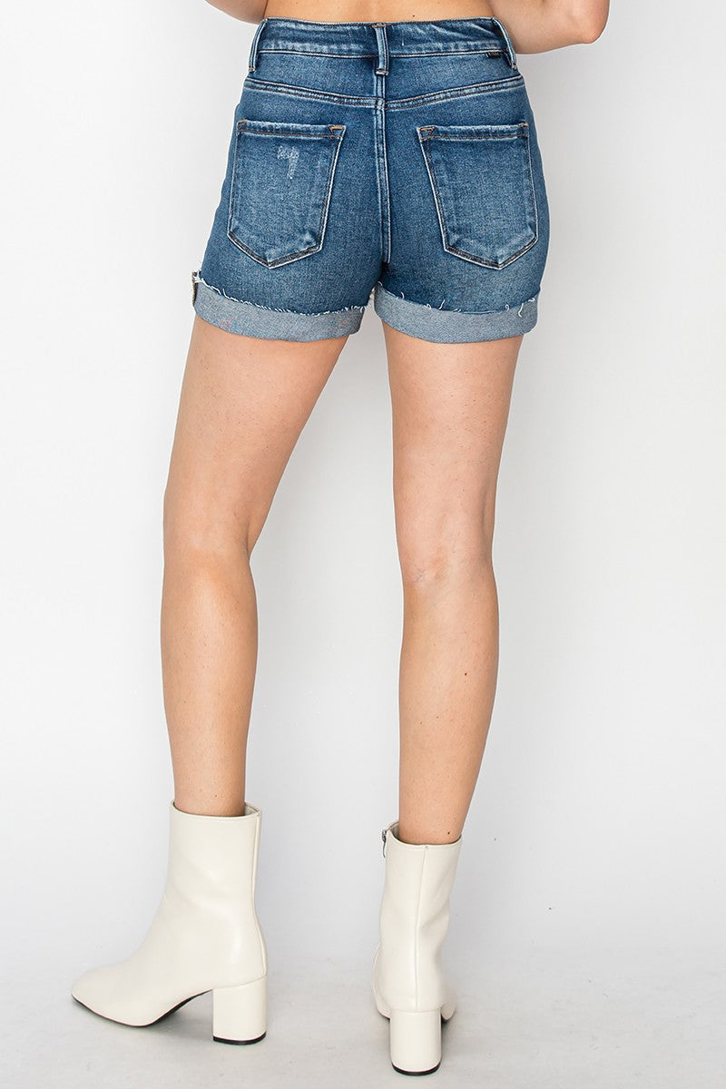 Shelby's High Rise Button Down Turn Cuff Shorts