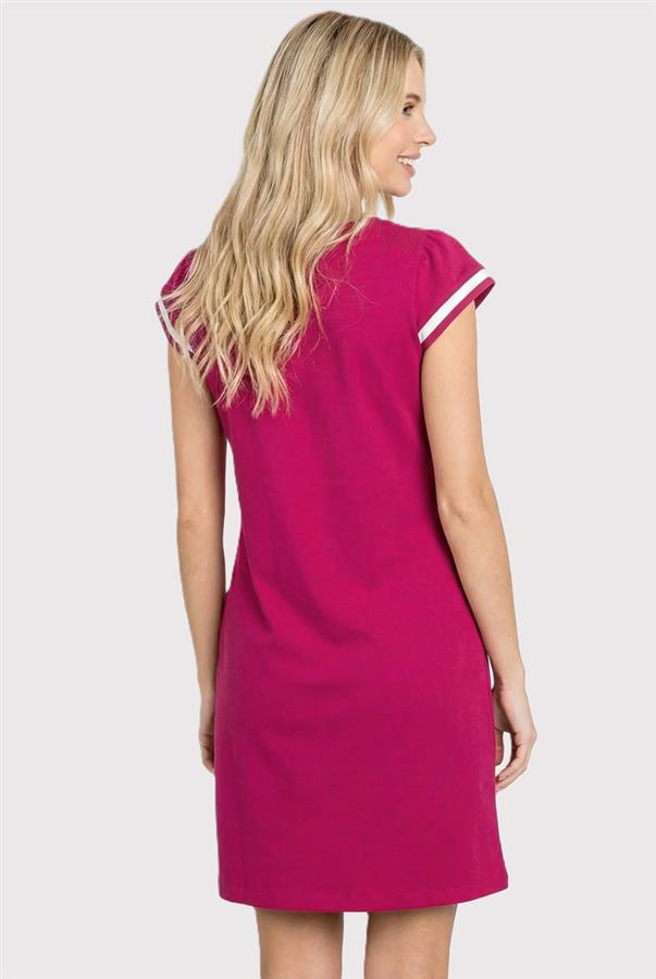 Knit Band Ruffle Sleeve Dress