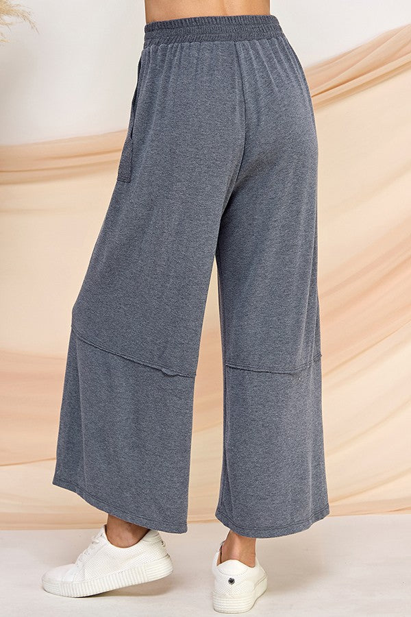 Curvy Soft Front Pocket Drawstring Lounge Pants