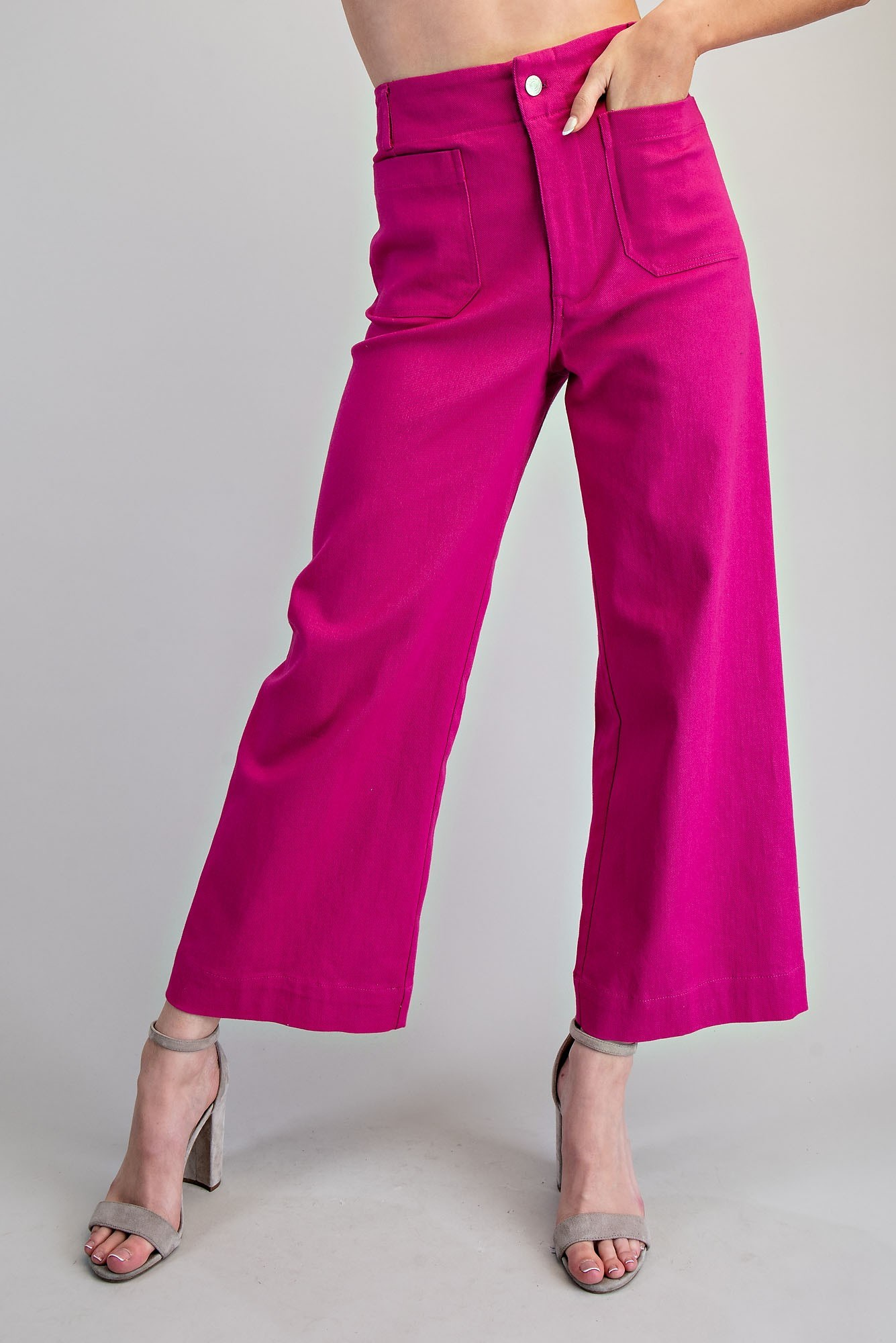 Curvy Soft Washed Wide Leg Pants