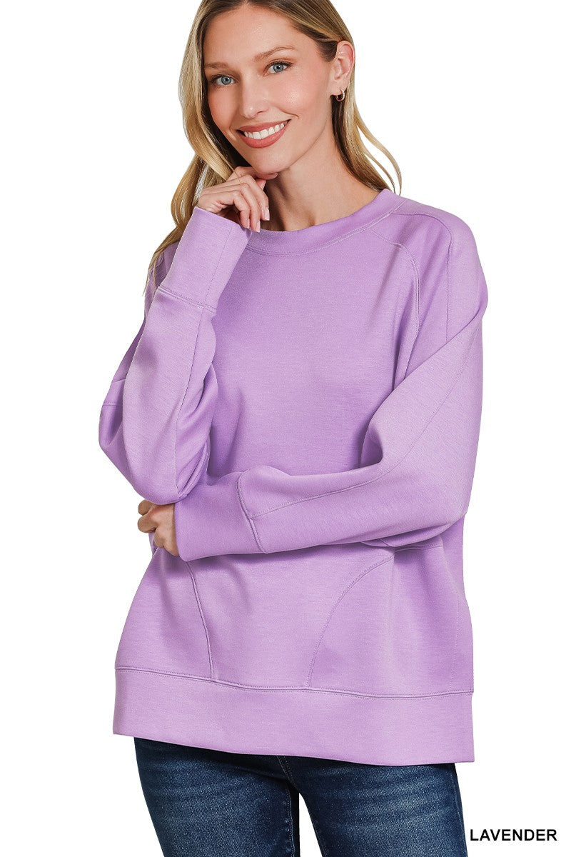 Scuba Pullover With Side Slits