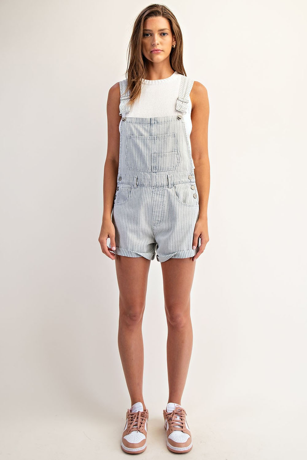Denim striped Overalls
