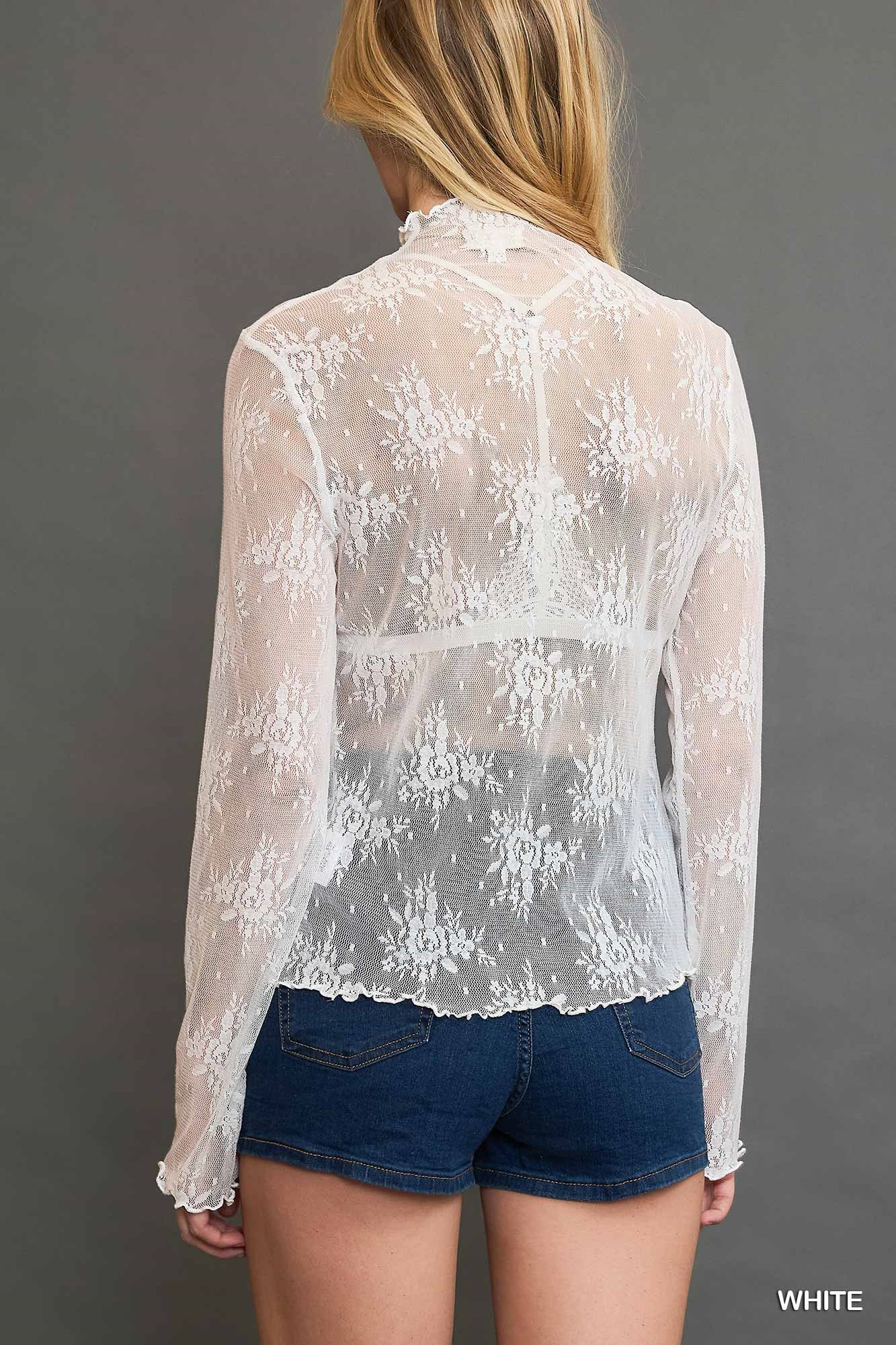 Floral Lace Layering Top