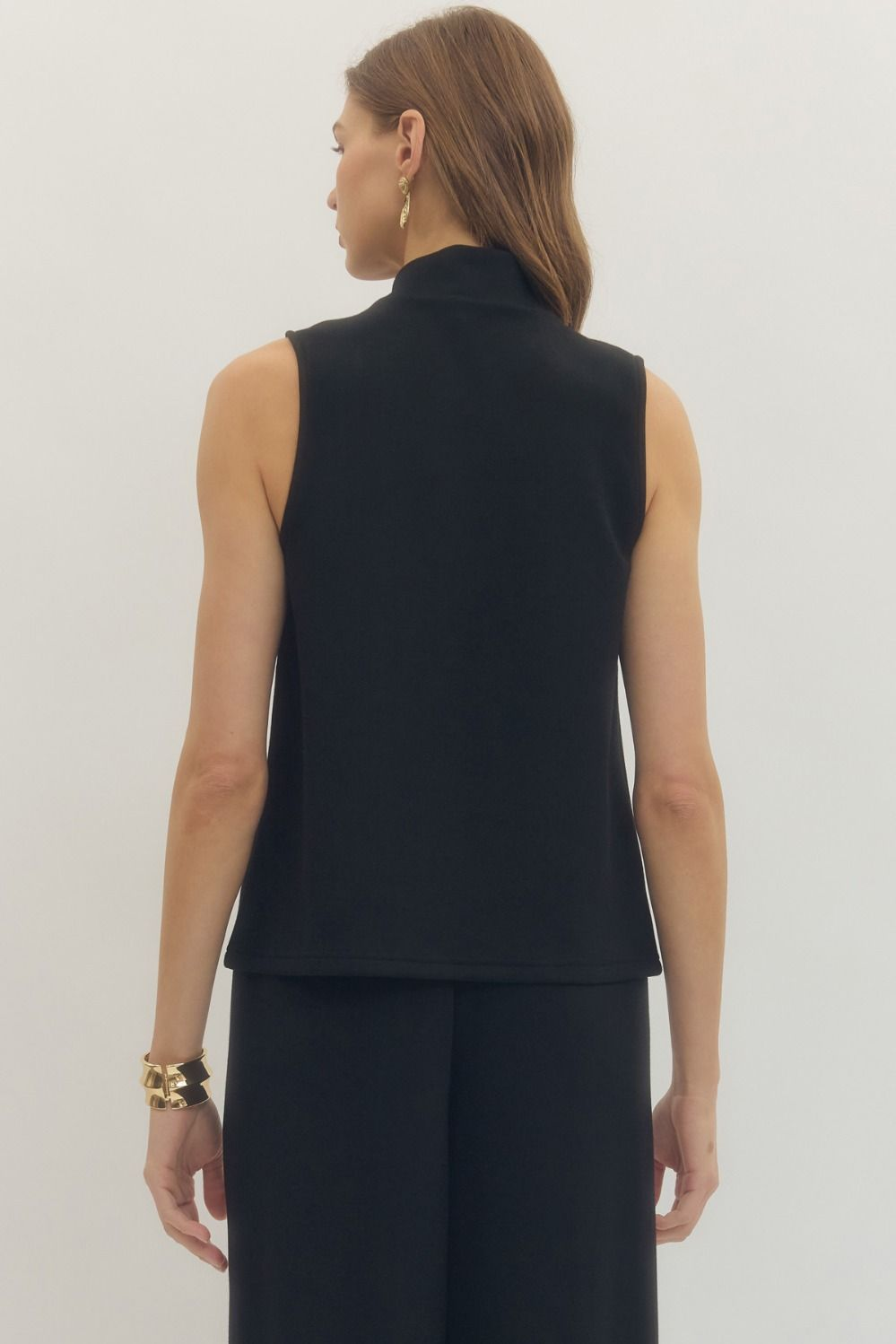 Black Modal Sleeveless Top
