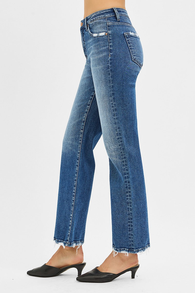 Curvy Liza's TC High Rise Distressed Ankle Jeans