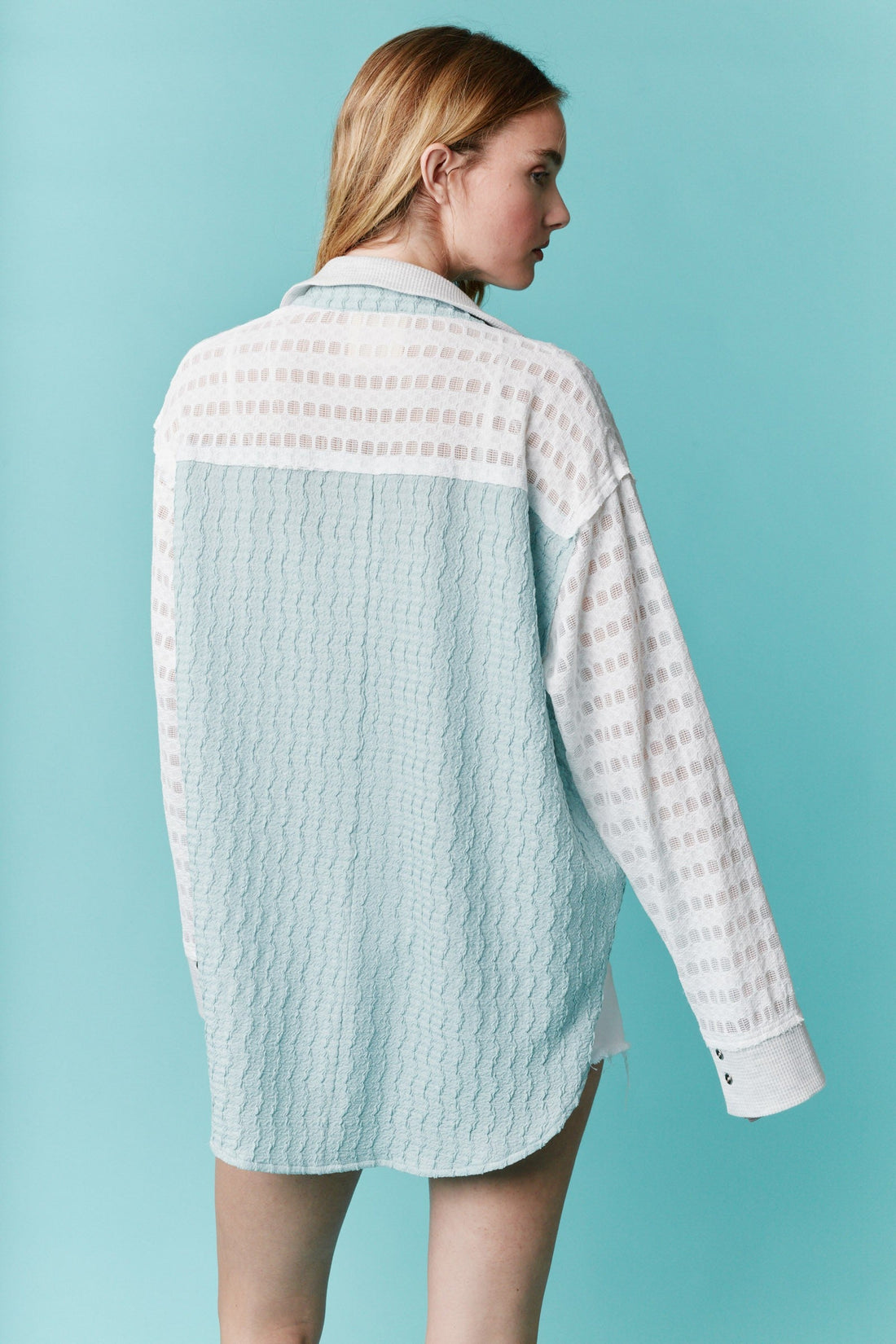 Mint Long Sleeve Button Down Shirt