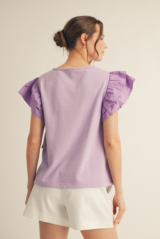 Solid Big Bow Top