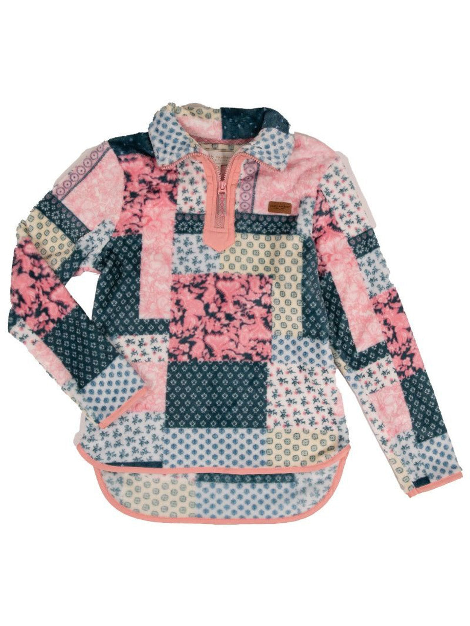 Colorful Fleece Quilt Pattern Pullover