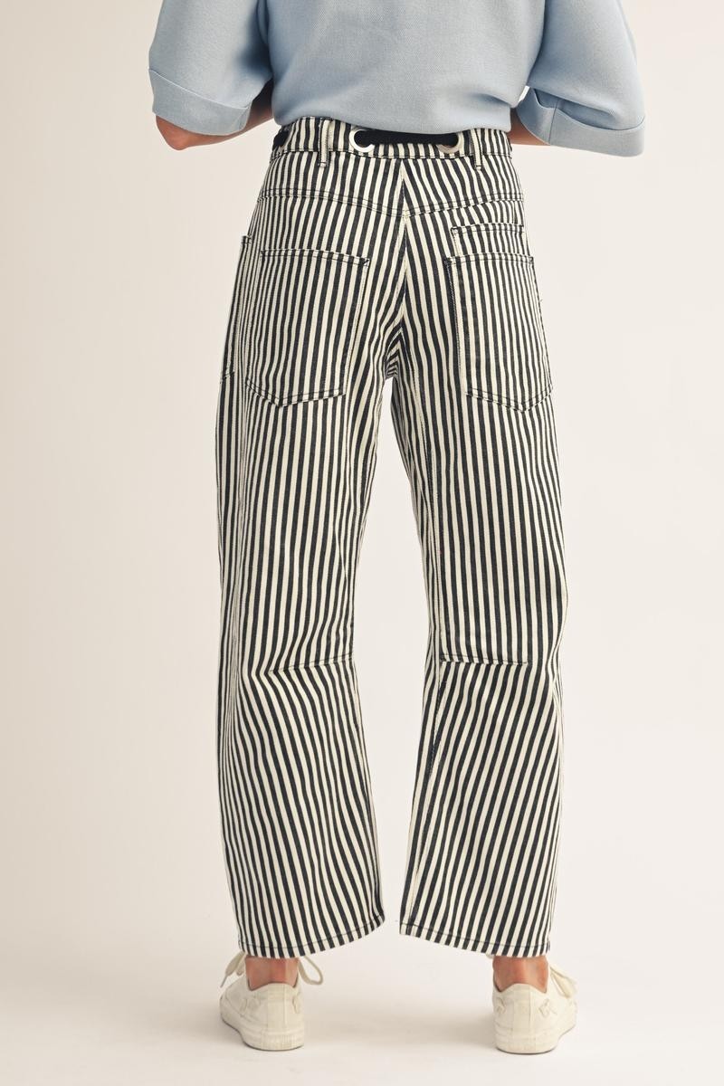 Cotton Drawstring Waist Barrel Pants