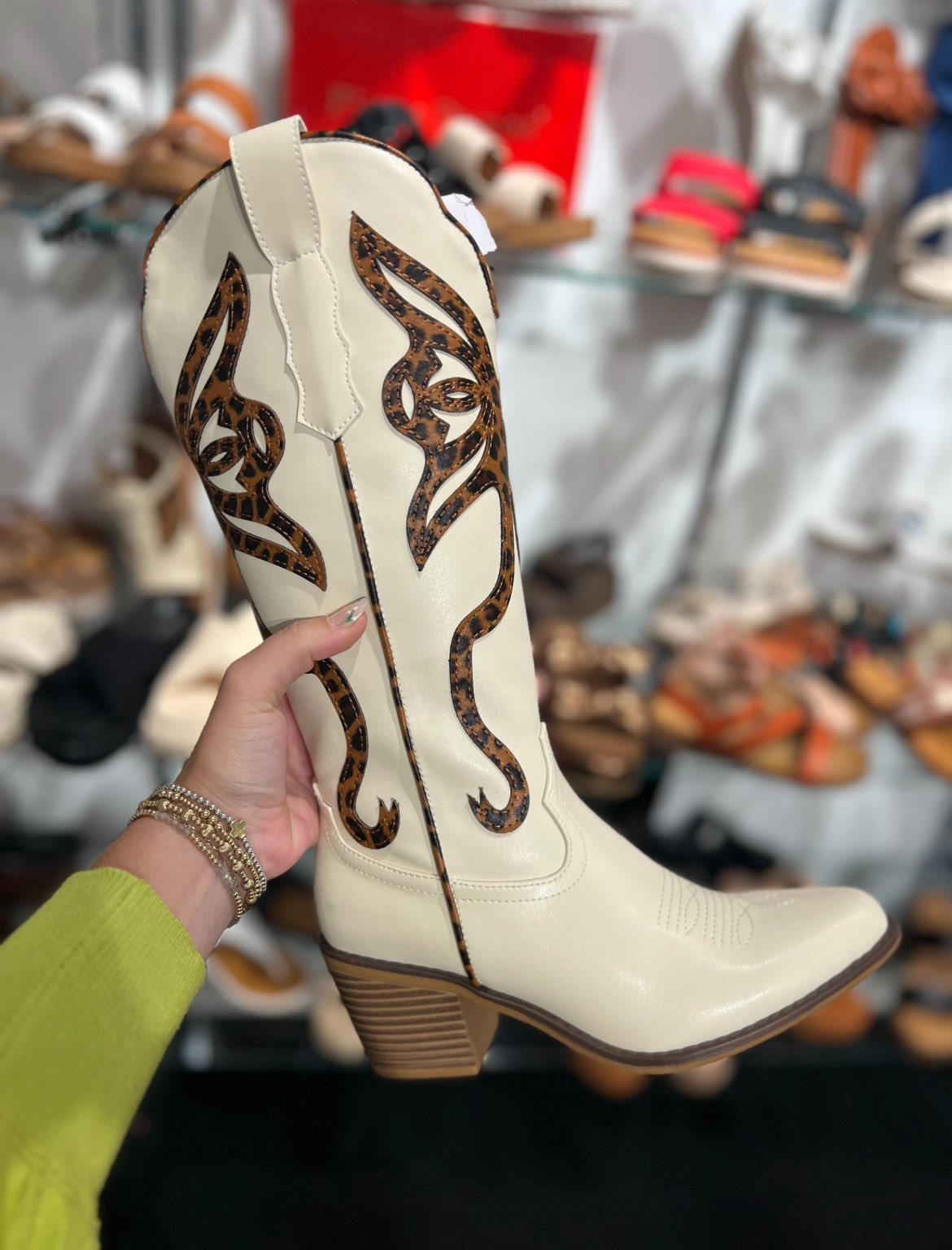 Destiney's Leopard Accent Western Boot