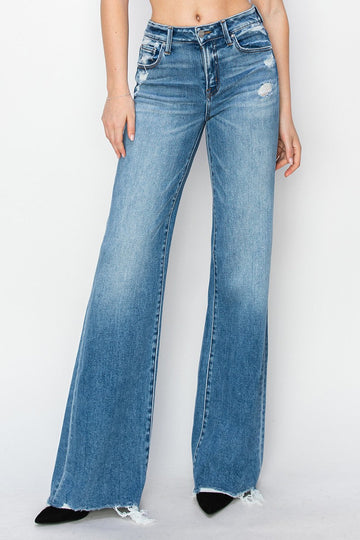 Curvy Landon's Mid Rise Wide Leg Jeans