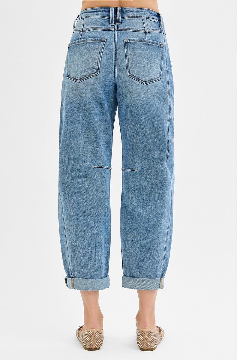 Kylee's Slouchy Barrel Double Button Jean