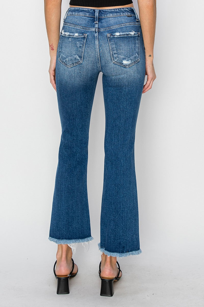 Jacy's Mid Rise Ankle Straight Jeans