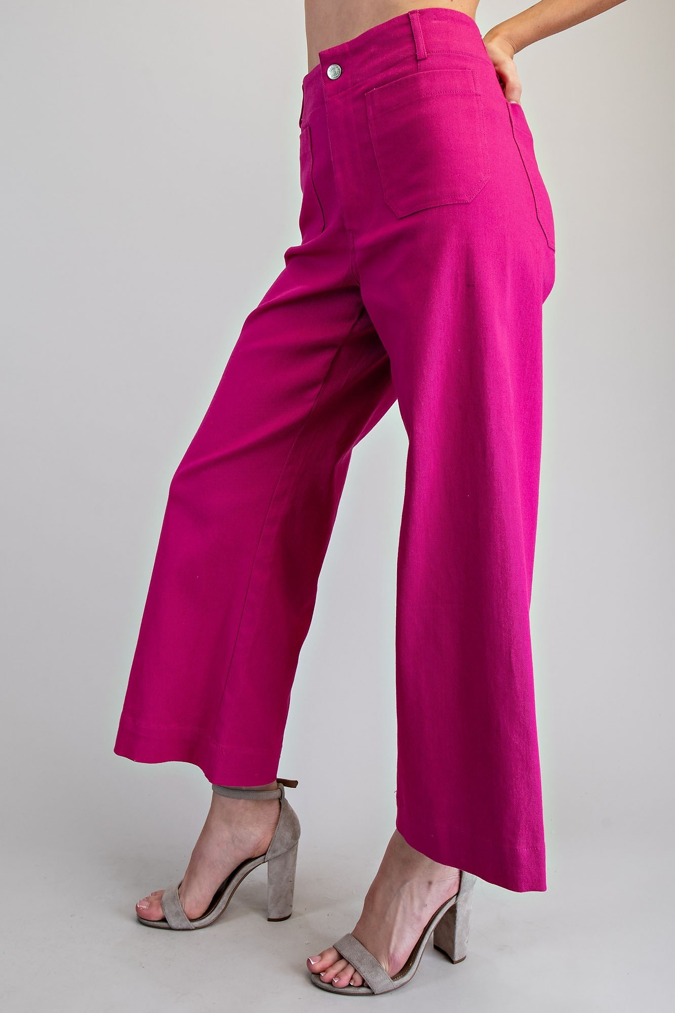 Curvy Soft Washed Wide Leg Pants