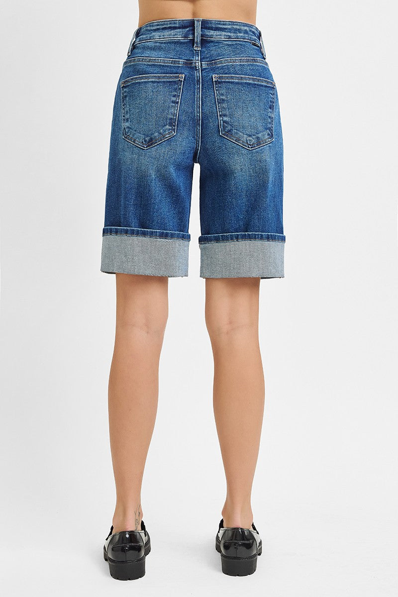 Poet's High Rise Mid Length Cuffed Shorts