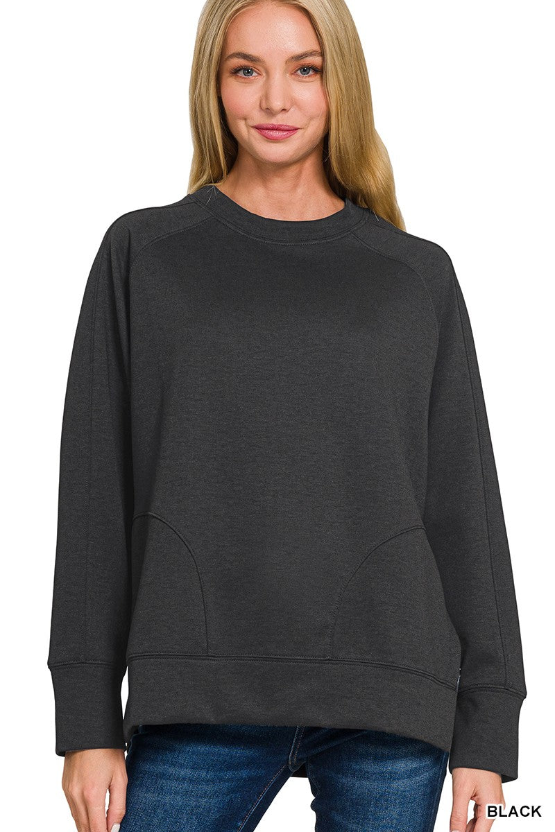 Scuba Pullover With Side Slits