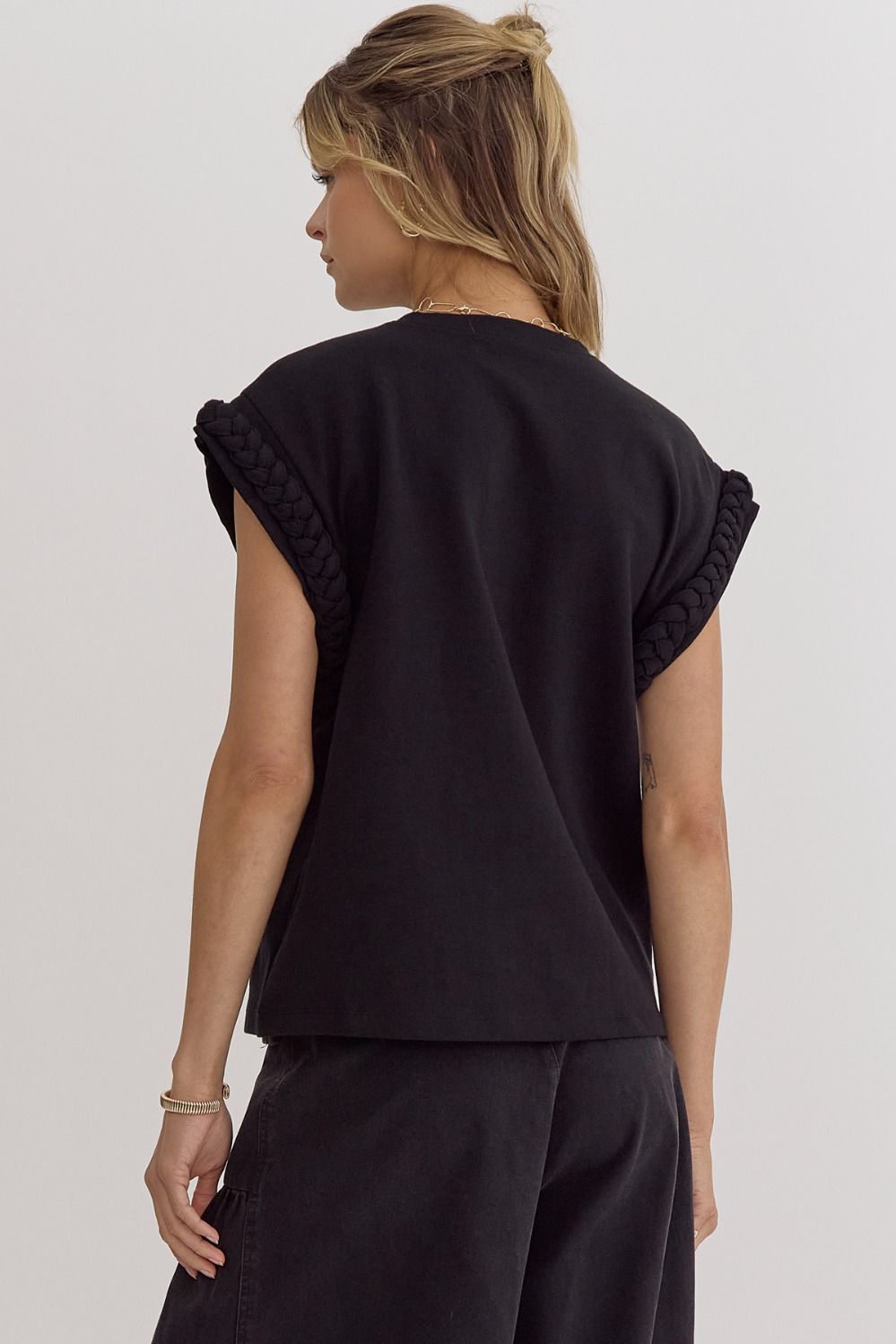 Braided Cap Sleeve Top