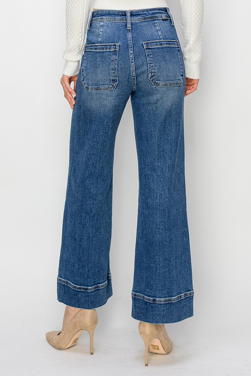 Vivienne's High Rise Crop Wide Leg Jeans