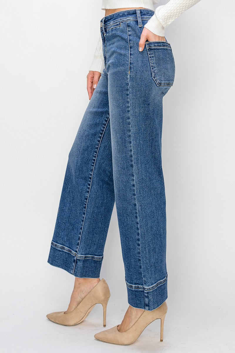 Vivienne's High Rise Crop Wide Leg Jeans