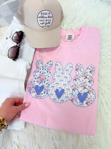 Pink Coquette Bunny Trio Tee
