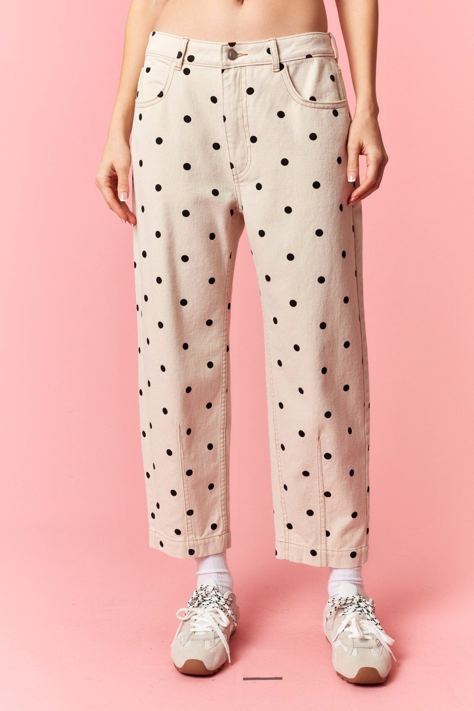 Black and Ivory Polka Dot Pants