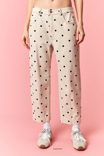 Black and Ivory Polka Dot Pants